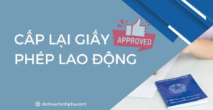 Cấp lại giấy phép lao động