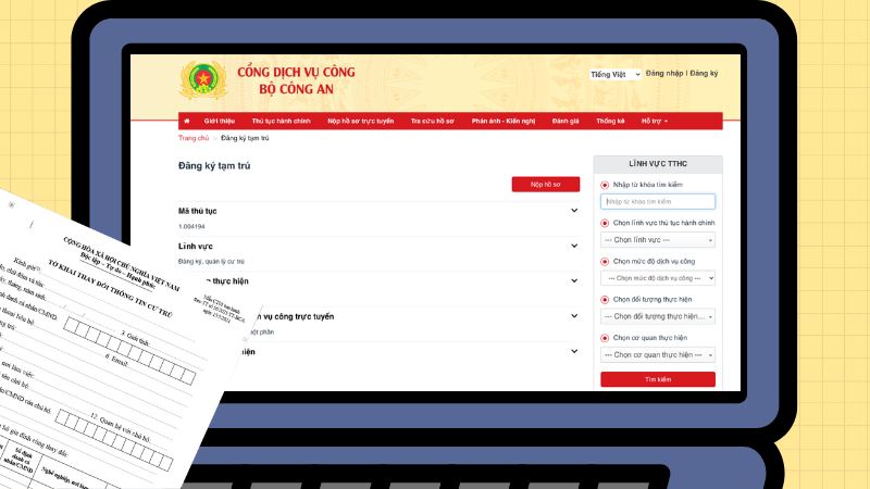 Xin giấy xác nhận tạm trú online ở đâu? 5 xin giay tam tru online