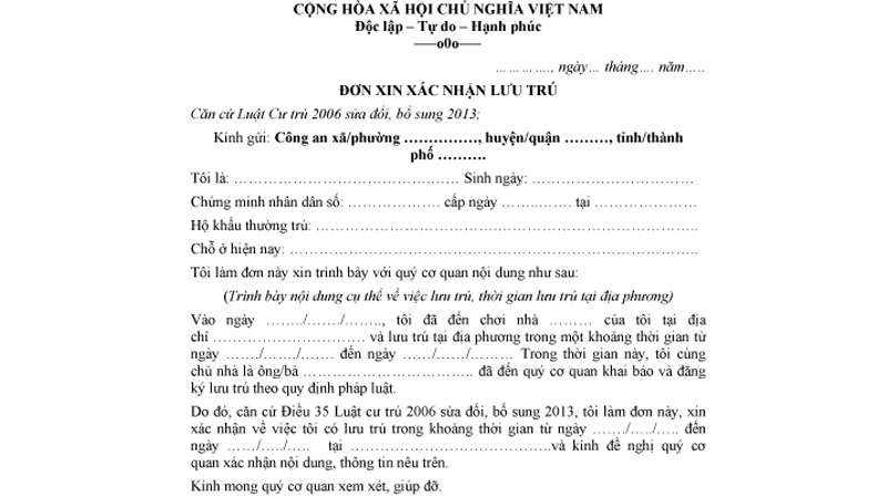 Mẫu giấy xác nhận lưu trú tại địa phương mới nhất 2025 6 giay-xac-nhan-luu-tru-tai-dia-phuong-1